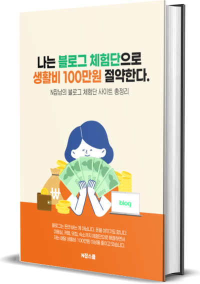 블로그 체험단으로 생활비 100만원 절약한다 전자책 표지